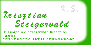 krisztian steigervald business card